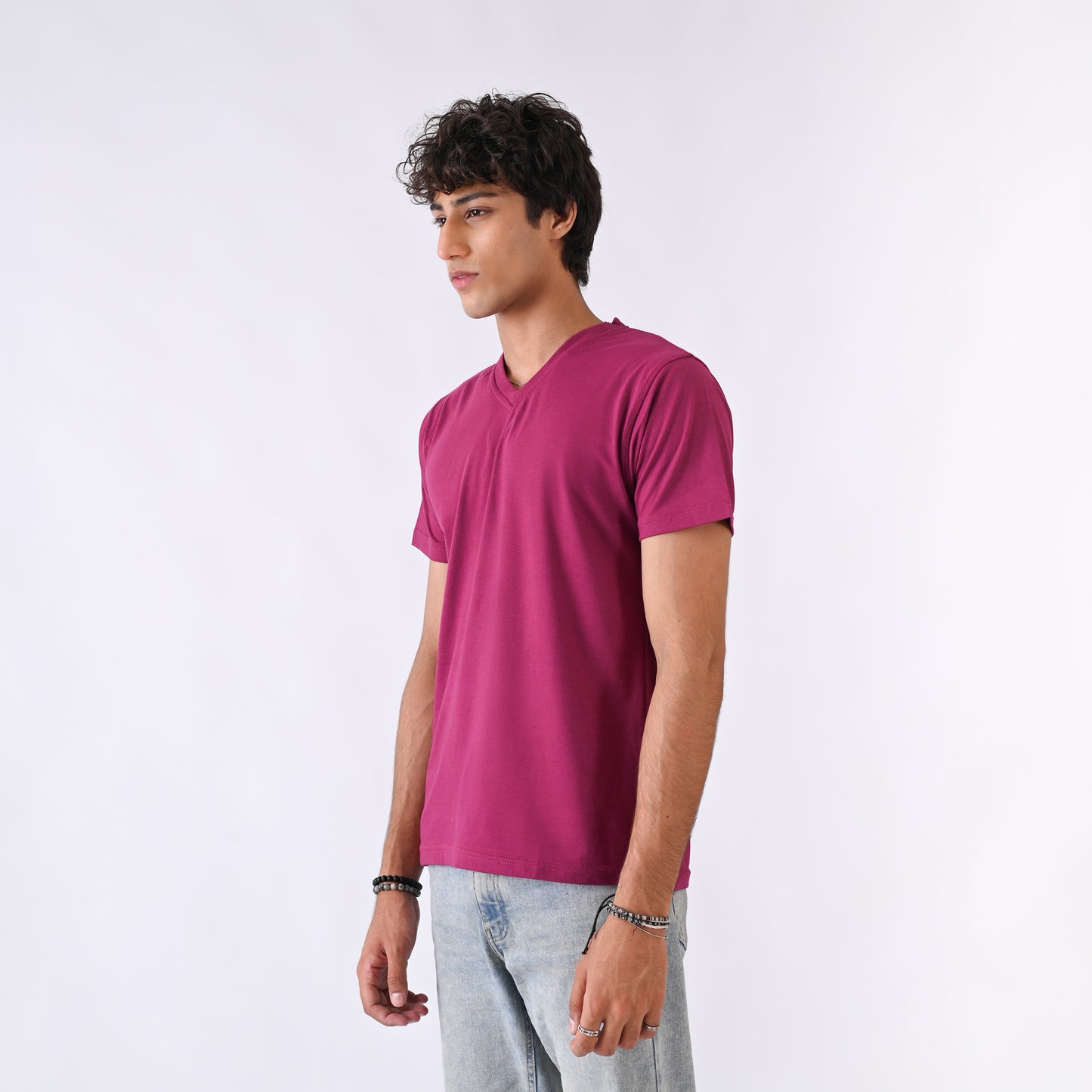 V-Neck - Fuschia