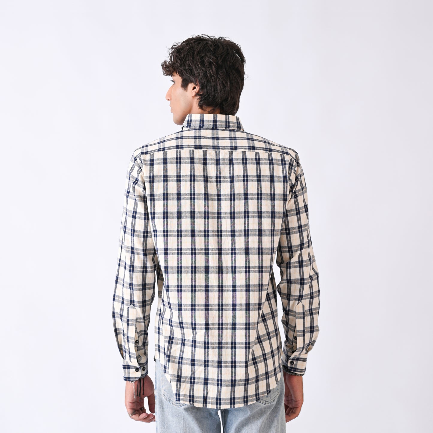 Blue-Beige Checks