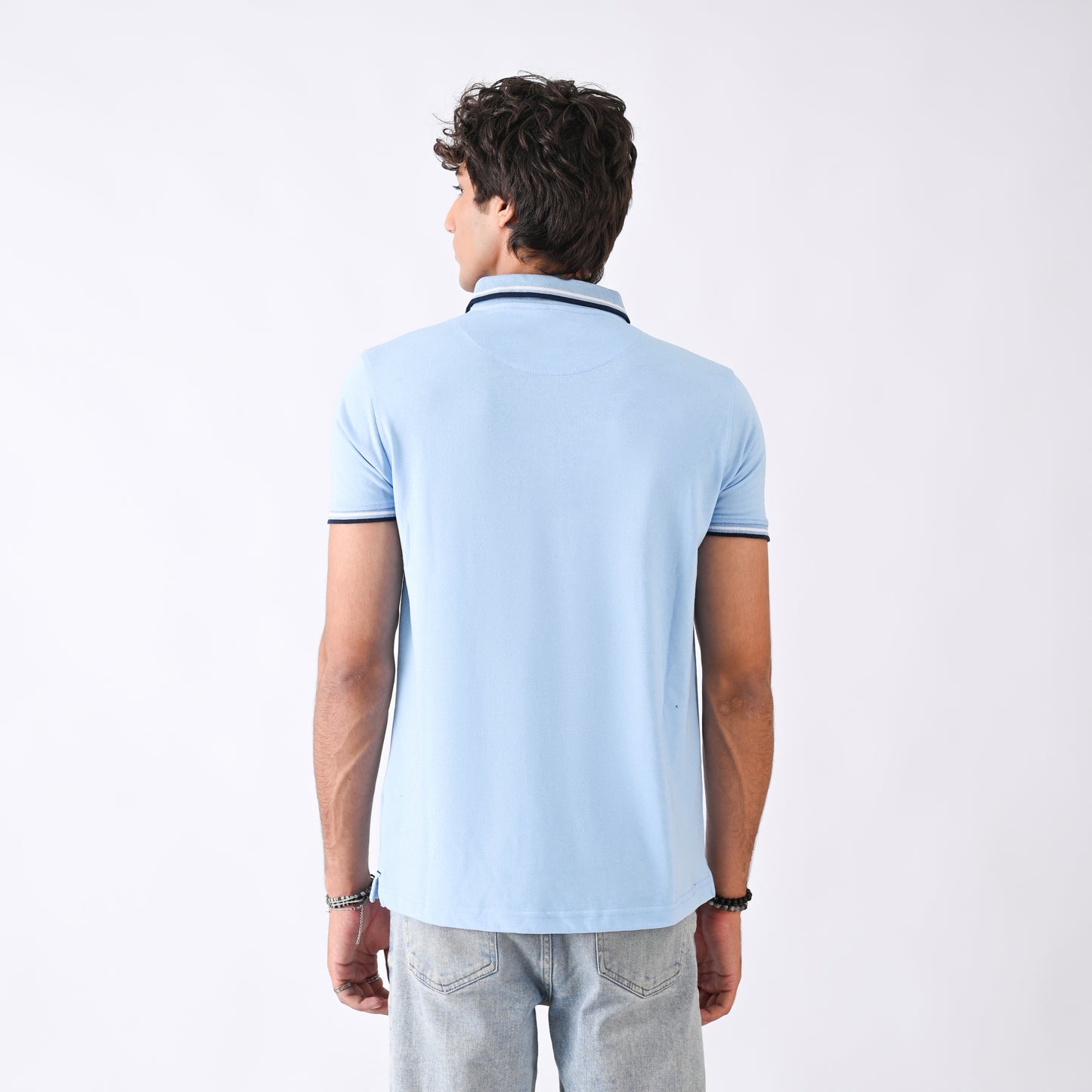 Jersey Polo - Light Blue