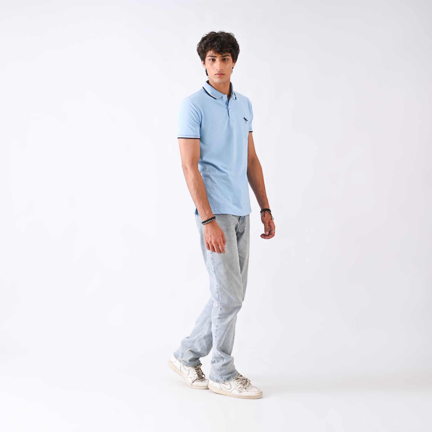 Jersey Polo - Light Blue