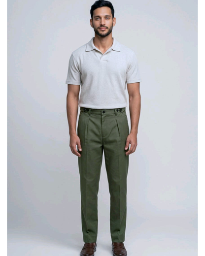 Waffle Knit Golfer Polo - Grey