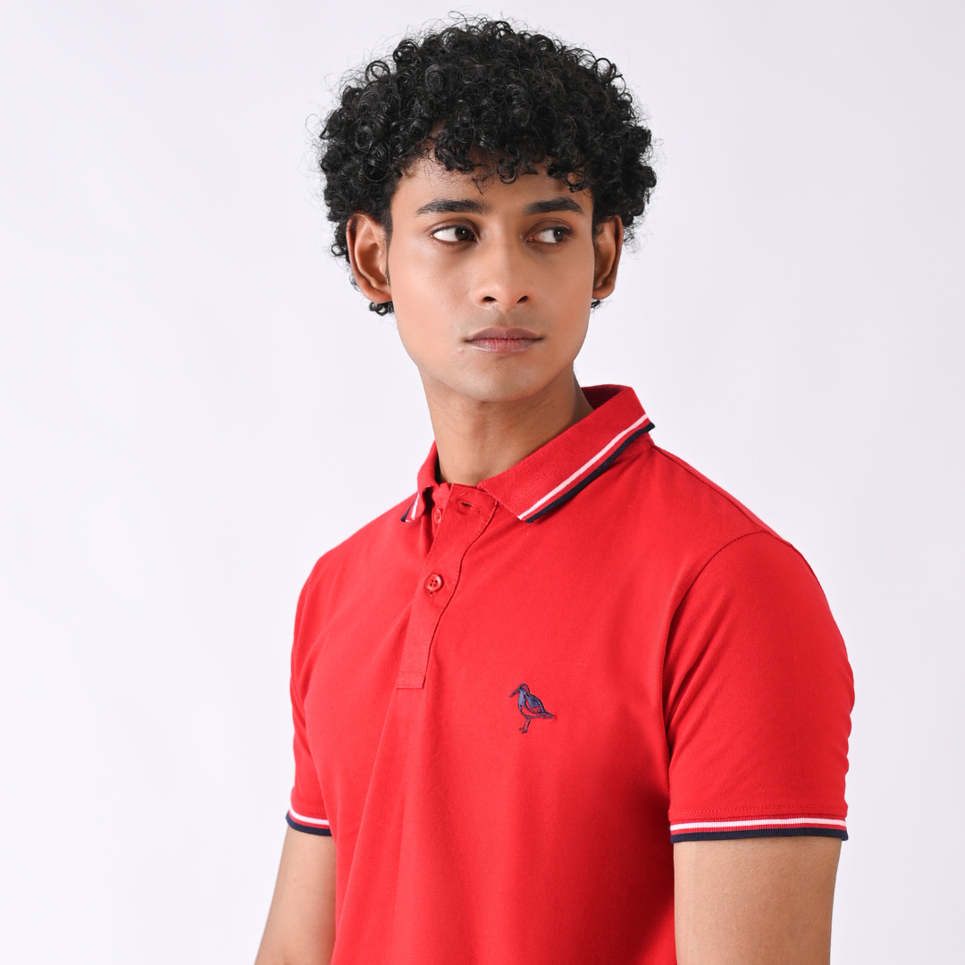 Jersey Polo - Red