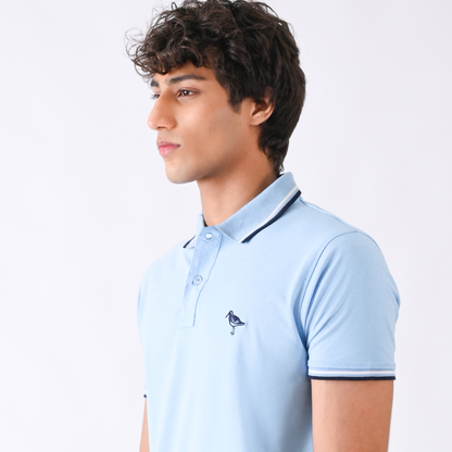 Jersey Polo - Light Blue