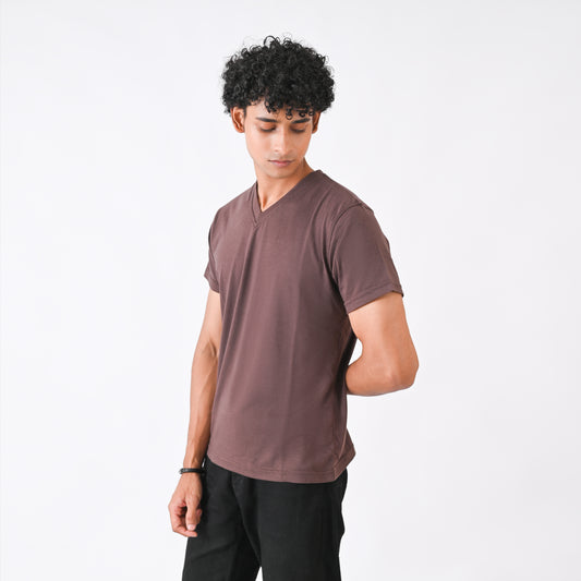 V-Neck - Brown