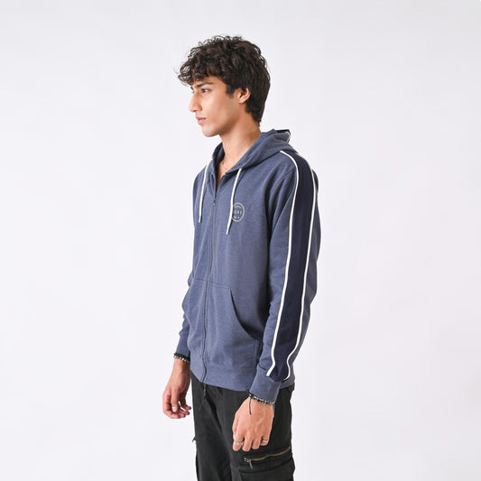Blue Melange Hoodie
