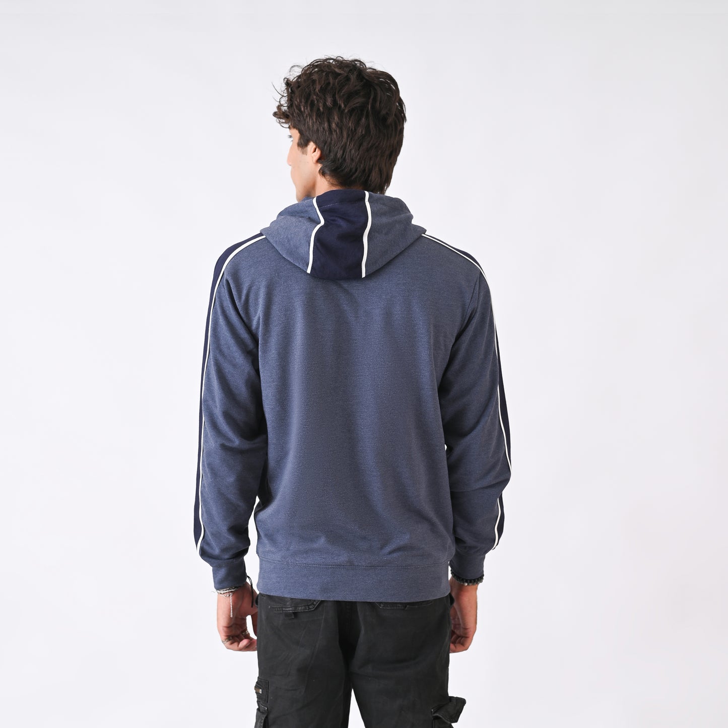 Blue Melange Hoodie