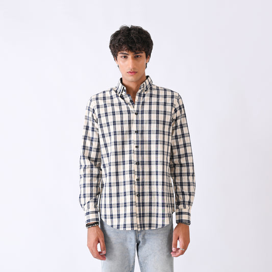 Blue-Beige Checks