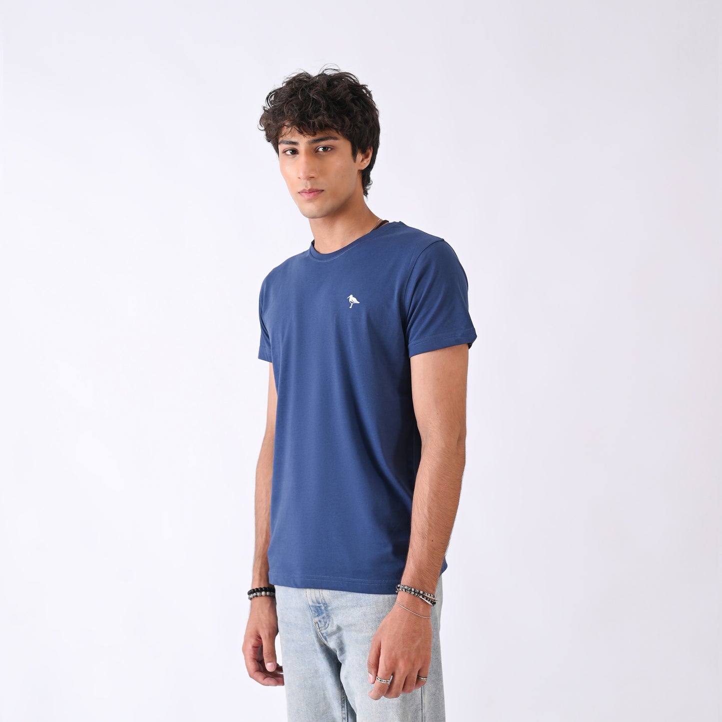 Round Neck - Mid Blue