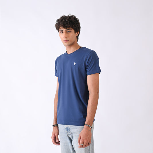 Round Neck - Mid Blue
