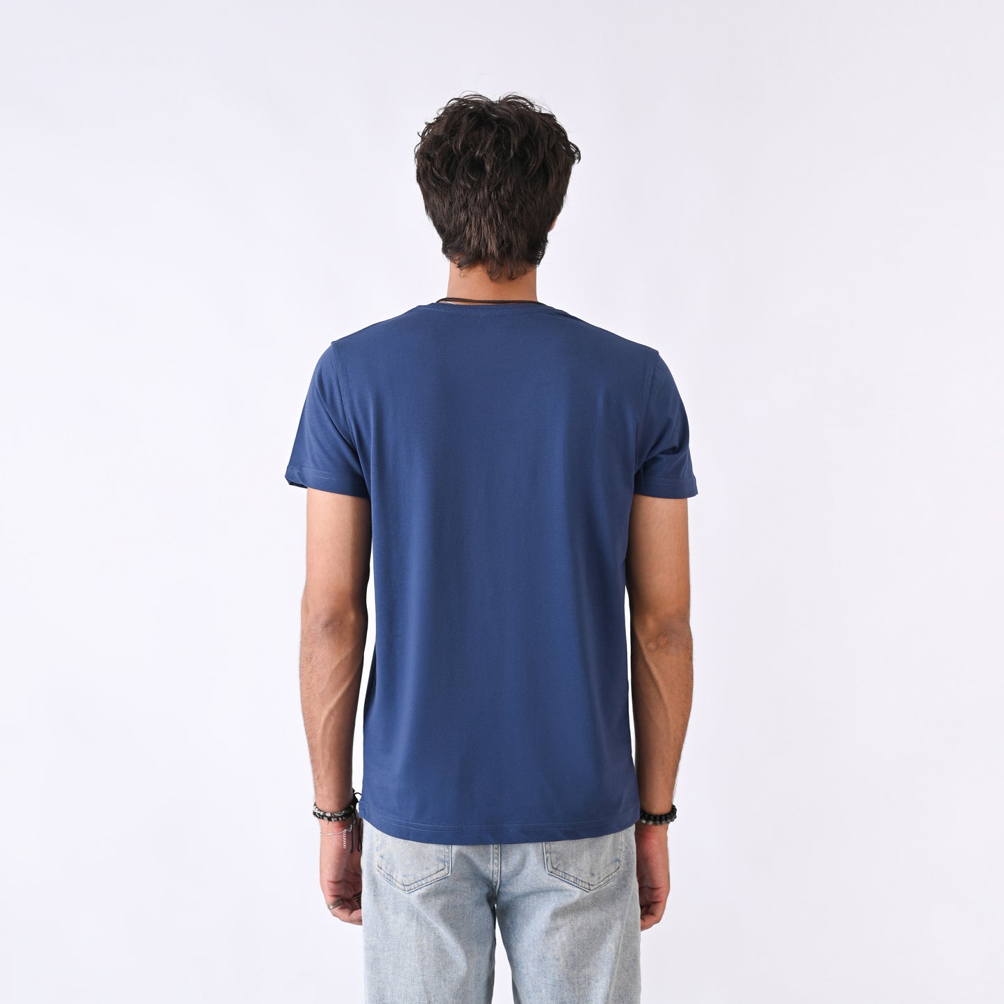 Round Neck - Mid Blue