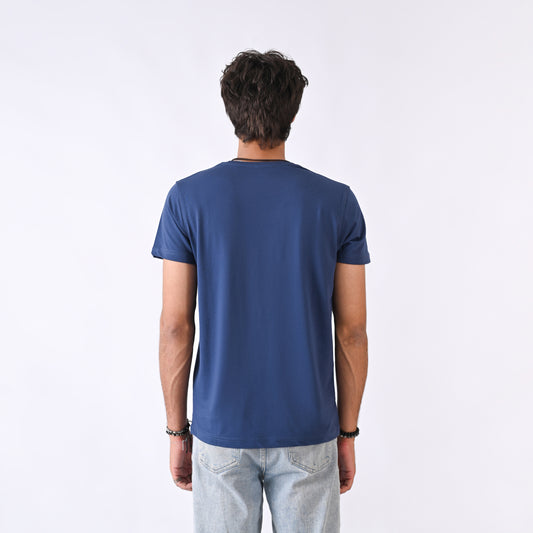 Round Neck - Mid Blue