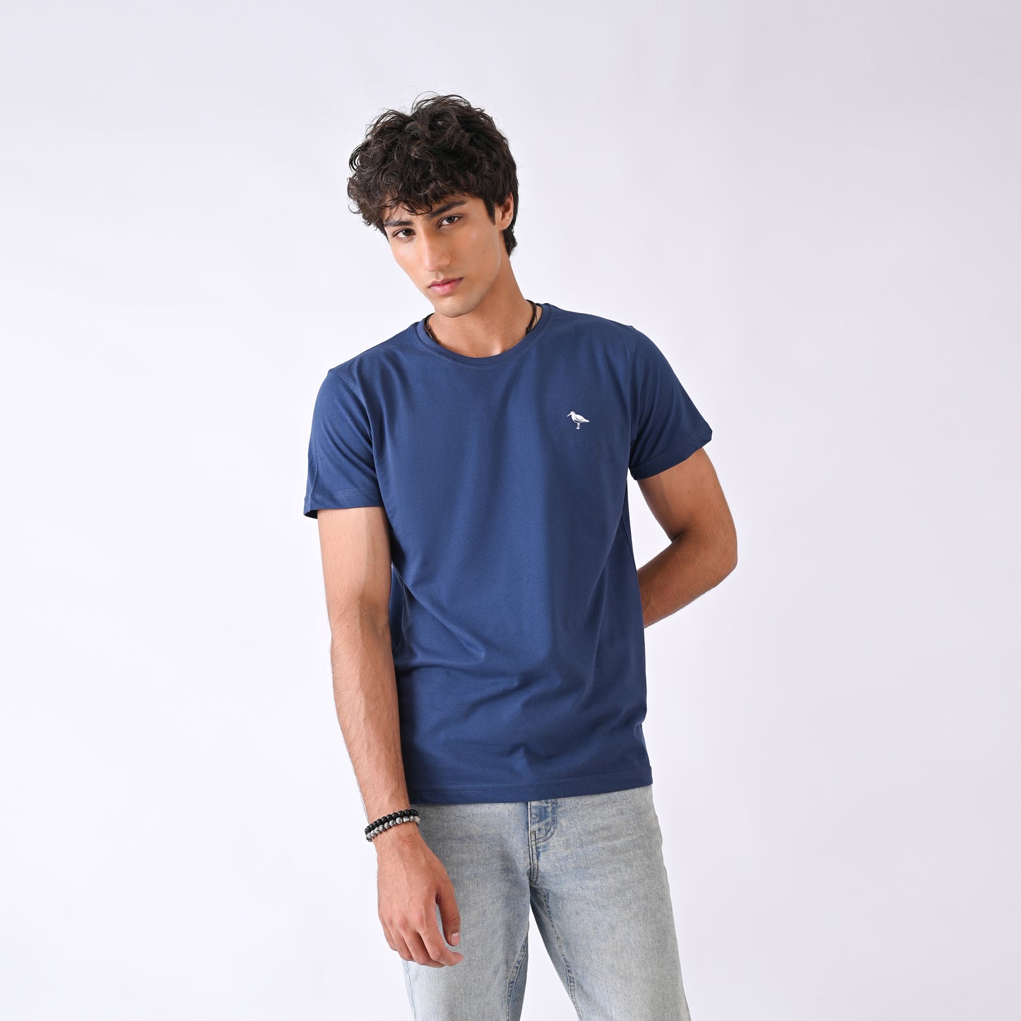 Round Neck - Mid Blue