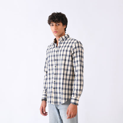 Blue-Beige Checks