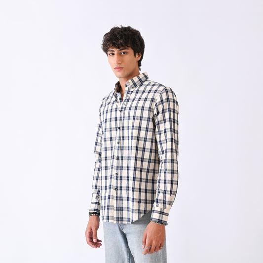 Blue-Beige Checks