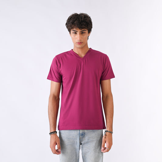 V-Neck - Fuschia