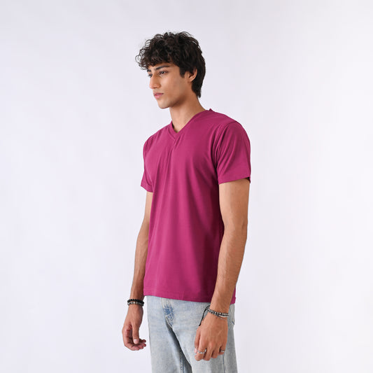 V-Neck - Fuschia