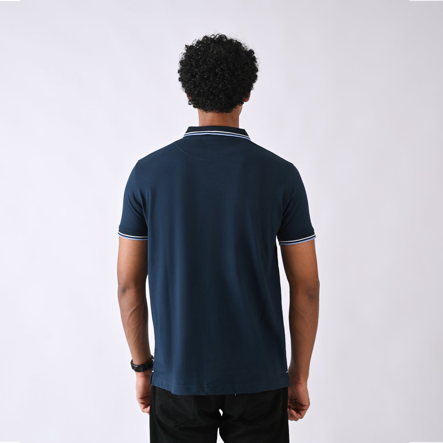 Jersey Polo -Dark Teal Blue