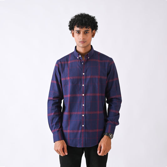 Blue Maroon Plaid