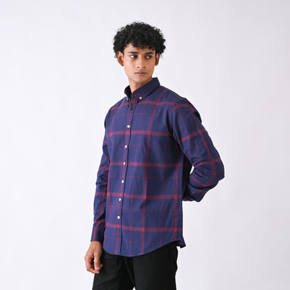 Blue Maroon Plaid