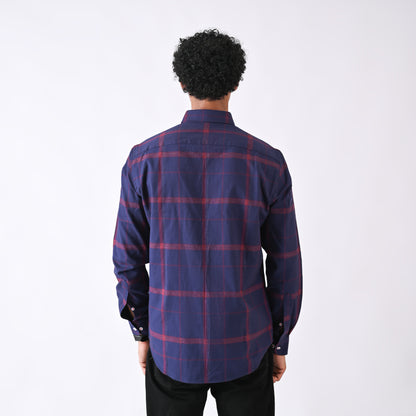 Blue Maroon Plaid