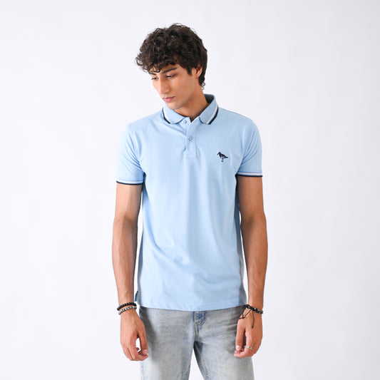 Jersey Polo - Light Blue
