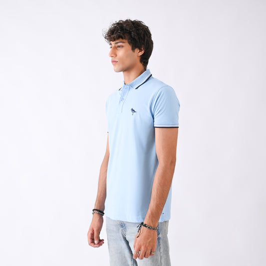 Jersey Polo - Light Blue