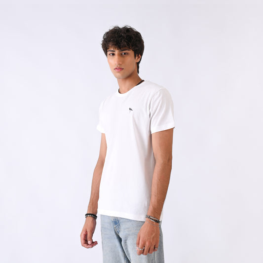 Round Neck -  Classic White