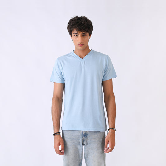 V-Neck - Light Blue