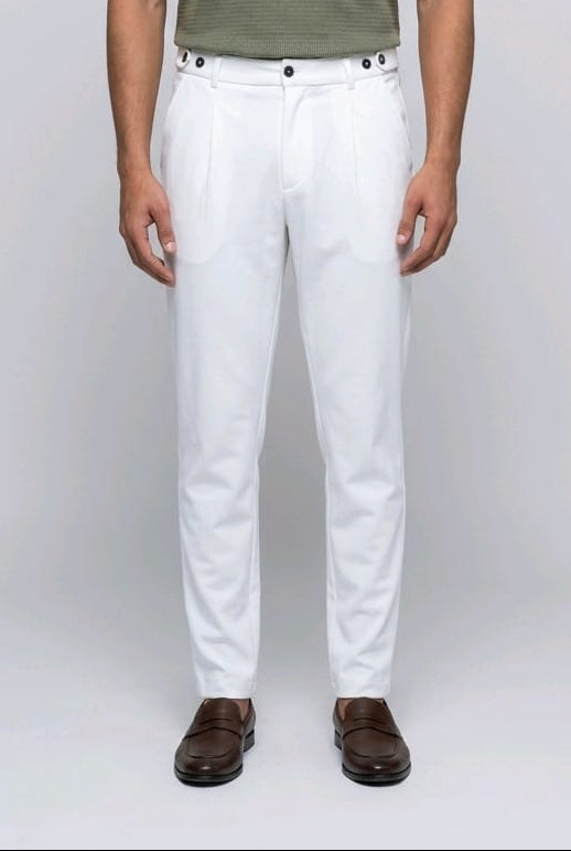 Adjustable Stretch White Pant