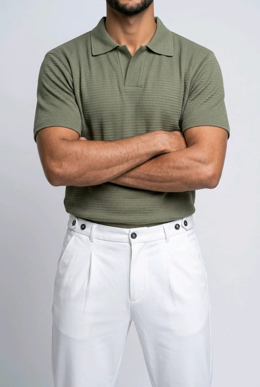 Adjustable Stretch White Pant
