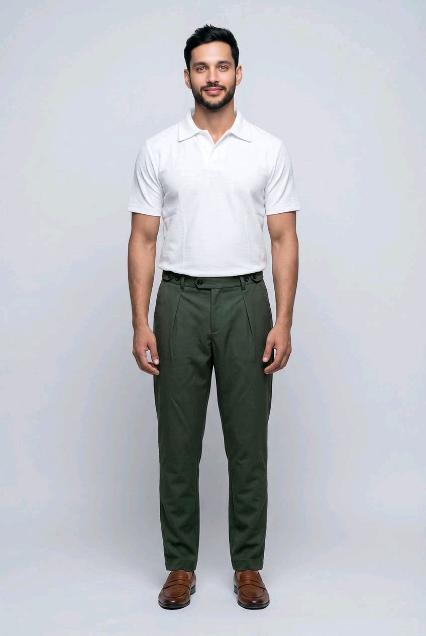 Waffle Knit Golfer Polo - White